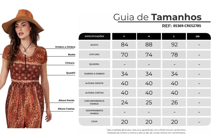 Cropped Com Mangas Curtas Terracota Estampa Cashmere Yacamim A5