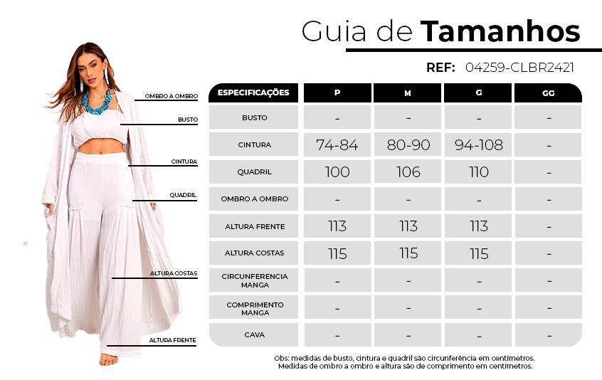 Calça Pantalona De Cintura Alta Branco Yacamim H8