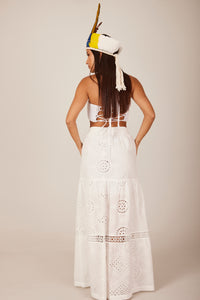 Saia Longa Broderie Branco Yacamim G6