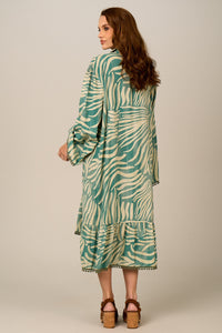 Chemise Midi Verde Estampado Yacamim L3