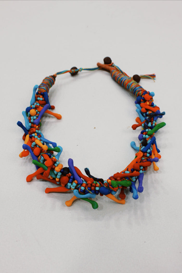 Colar Artesanal De Cordas Coloridas Yacamim #604