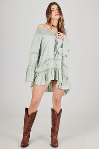 Bata Ciganinha Broderie Verde Pistache Yacamim B29