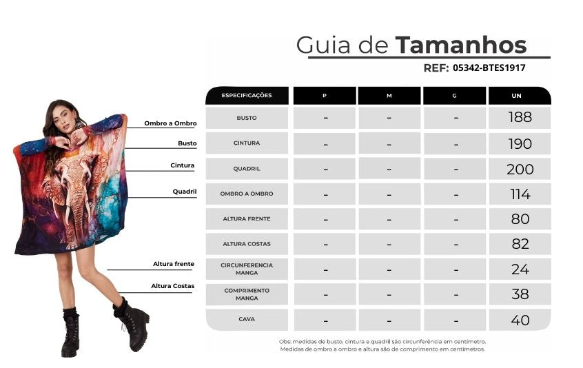 Bata Ampla Com Estampa De Elefante Com Pedrinhas Yacamim B13