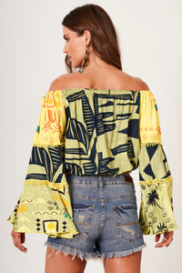 Bata Ciganinha Amarela Patchwork Yacamim B9