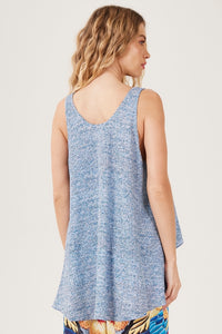 Regata Alongada Costas Azul Estampada Yacamim A10