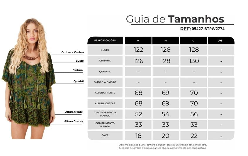 Bata Ampla Decote Ombro A Ombro Verde Patchwork Yacamim B1