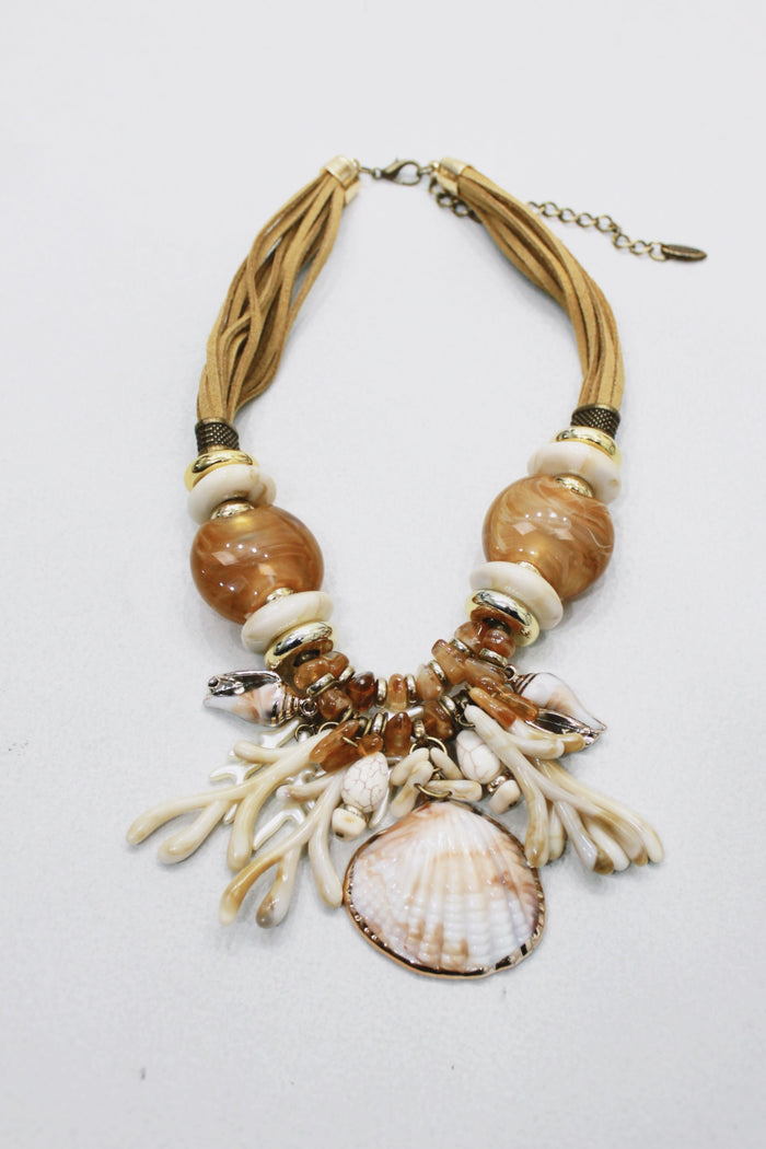 Colar Artesanal Com Mix De Pingentes Yacamim #513