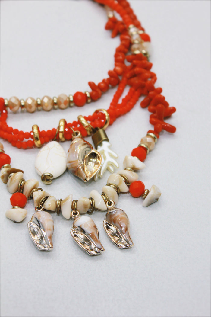 Colar Artesanal Com Mix De Pingentes Yacamim #512