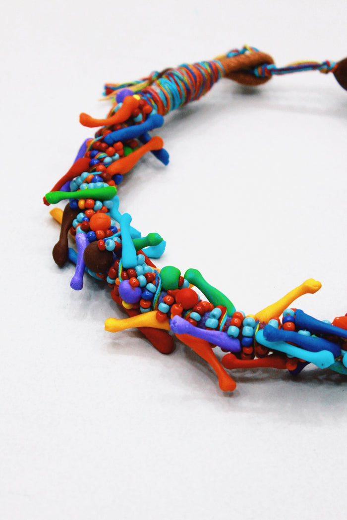 Colar Artesanal De Cordas Coloridas Yacamim #424