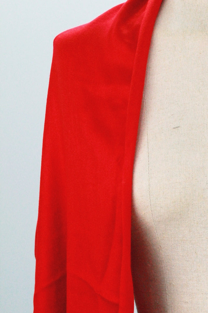 Lenço Pashimina Com Franjas Vermelho Yacamim #469