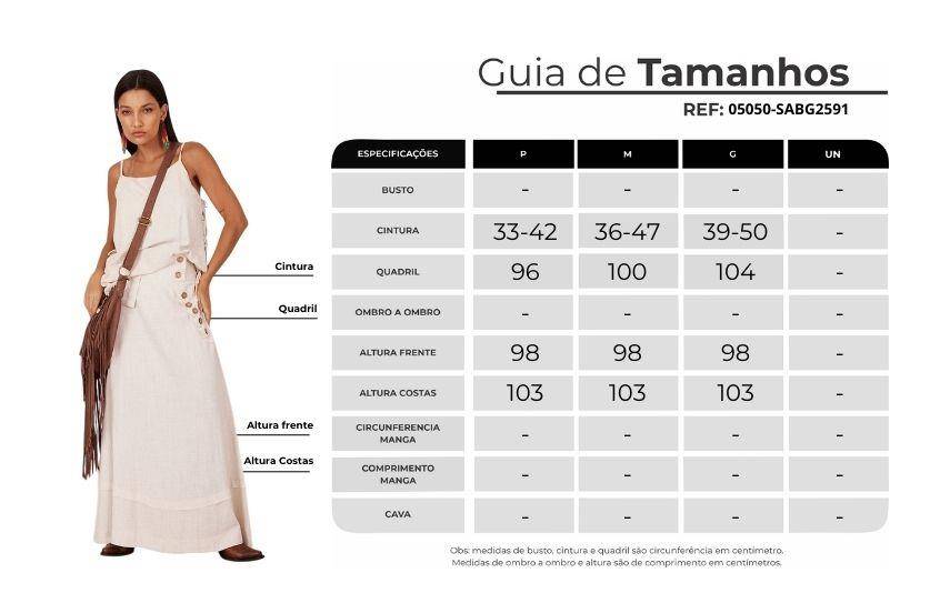 Saia Longa Linho Com Botões Bege Yacamim A19 Liso