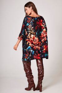 Bata Ampla Alongada Estampa De Onça Com Pedrinhas Yacamim B28