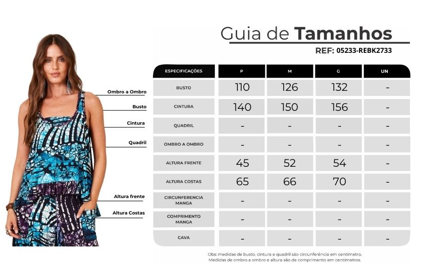 Regata Básica Alongada Azul Estampa Digital De Batik Yacamim A38