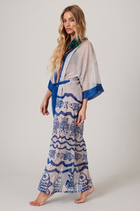 Kimono Longo De Tule Coleção Pira Omomba''e Yacamim K6