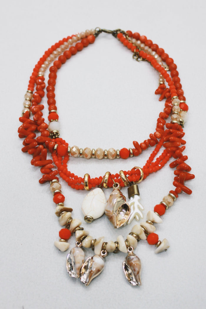 Colar Artesanal Com Mix De Pingentes Yacamim #512