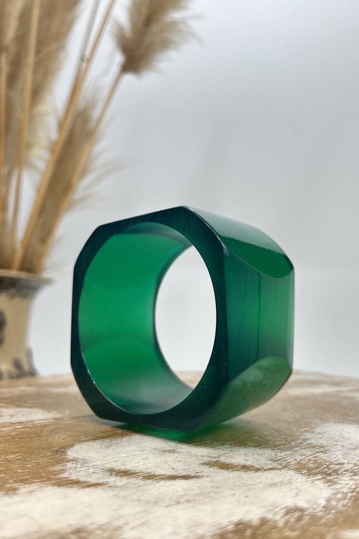 Pulseira Acrílica Cilíndrica Verde Yacamim #179