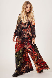 Calça Saruel Pantalona Estampa Digital De Batik Yacamim I10