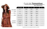 Bata Ampla Com Botões Terracota Estampa Cashmere Yacamim B7