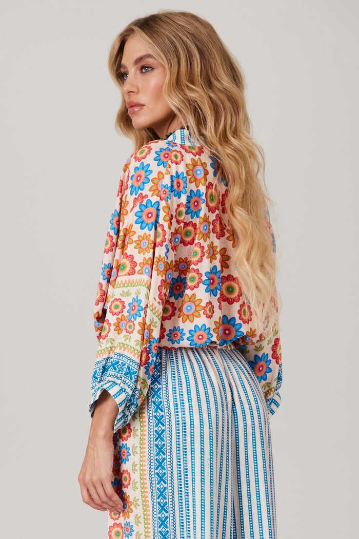 Bata Ampla Azul Coleção Pira Omomba''e Yacamim K3