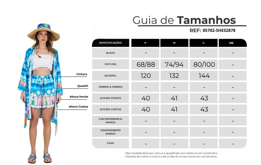 Shorts Azul Estampado Coleção Bahêa Yacamim R5