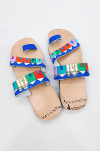 Sandália Rasteira De Couro Arraial Coleção Bahêa Yacamim #546