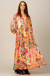 Vestido Midi Amplo Estampado Yacamim D25