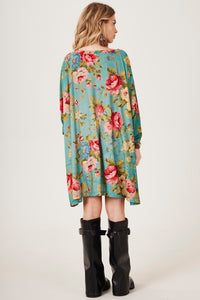 Bata Ampla Com Pedrinhas Estampa Exclusiva De Onça Verde Yacamim S1