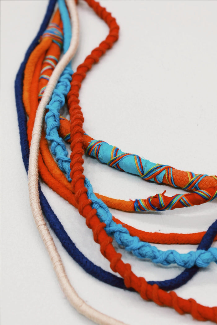 Colar Artesanal De Cordas Coloridas Yacamim #602