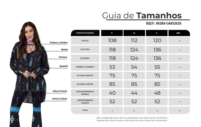 Camisa Ampla Manga Longa Azul Marinho cashmere Yacamim A16