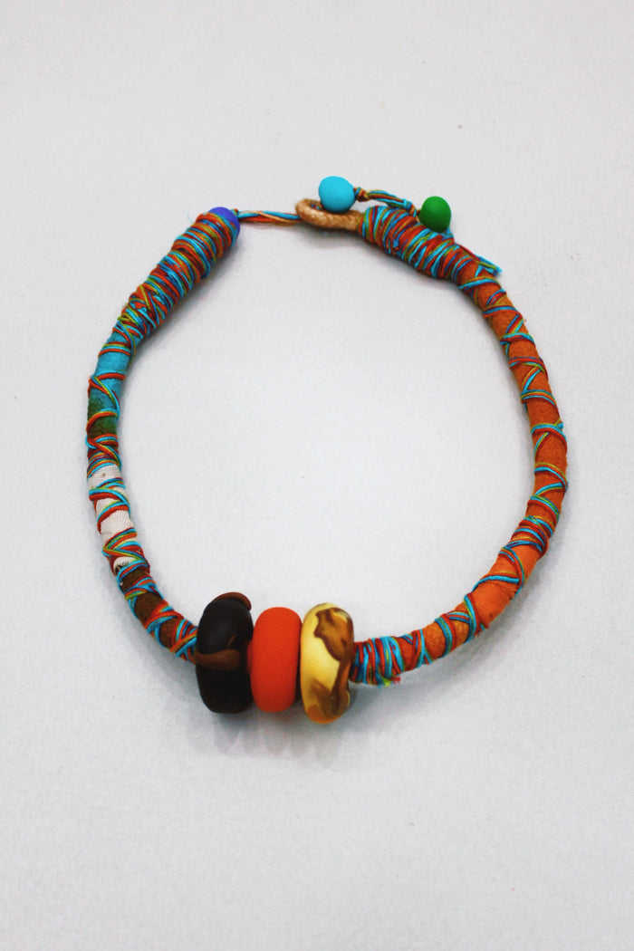 Colar Artesanal De Cordas Coloridas Yacamim #421