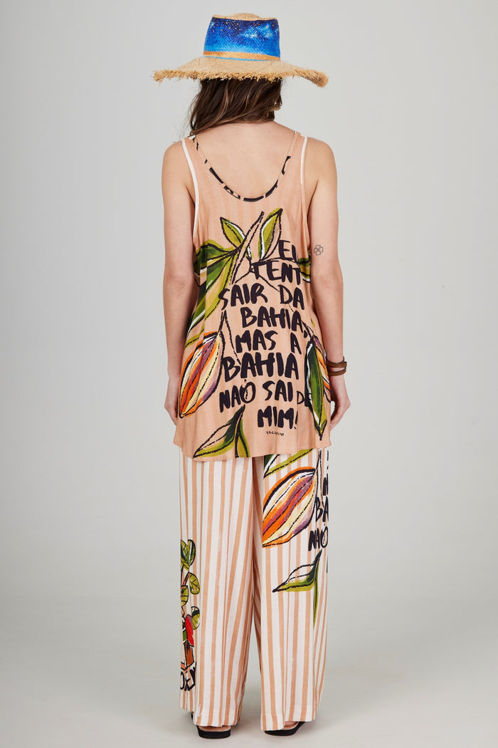 Calça Pantalona Cacau Coleção Bahêa Yacamim Q9