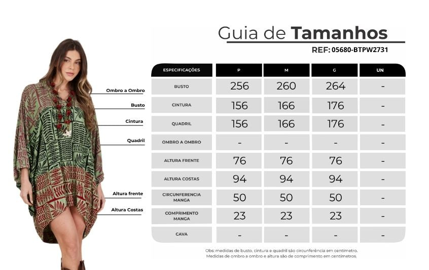 Bata Ampla Verde Patchwork Yacamim B11