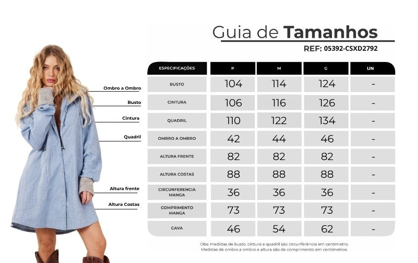 Casaco Com Capuz Azul Claro Xadrez Yacamim K7