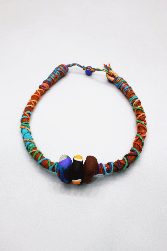 Colar Artesanal De Cordas Coloridas Yacamim #417