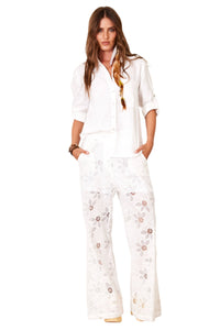 Camisa De Linho Branco Yacamim A34 Liso