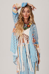 Camisa Ampla Godê Azul Coleção Pira Omomba''e Yacamim K3<br /><br /><br />