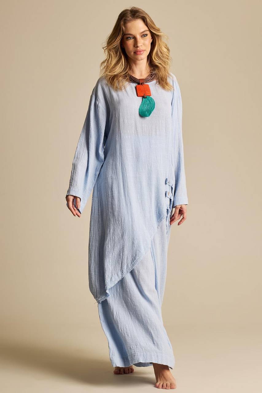 Calça Pantalona Azul Claro Yacamim A30