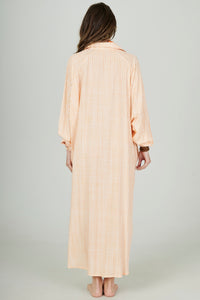 Chemise Longa Ampla Laranja Listrado Yacamim L4