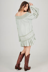 Bata Ciganinha Broderie Verde Pistache Yacamim B29