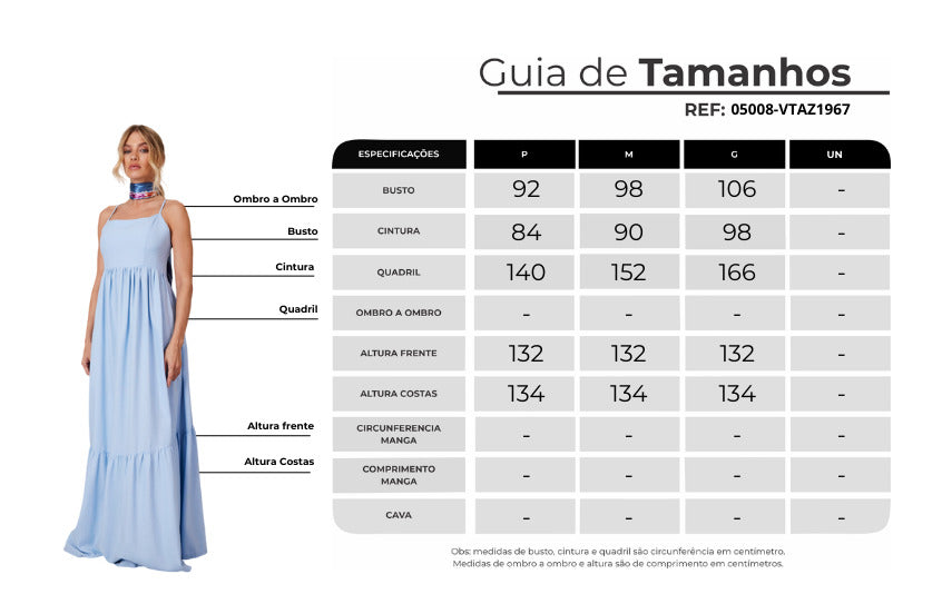 Vestido Longo De Linho Azul Claro Yacamim c5 Liso