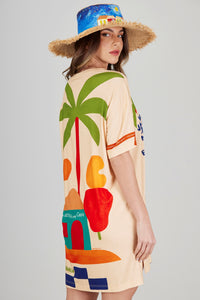 Camiseta Ampla Bege Bahêa Coleção Bahêa Yacamim R7