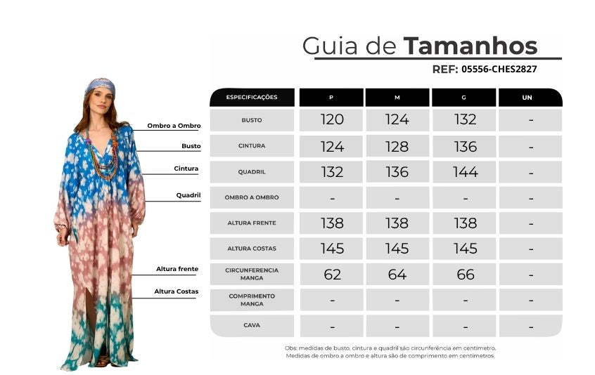 Chemise Longa Ampla Azul Rosê E Verde Degradê Yacamim N5