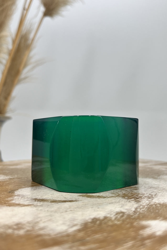 Pulseira Acrílica Cilíndrica Verde Yacamim #179