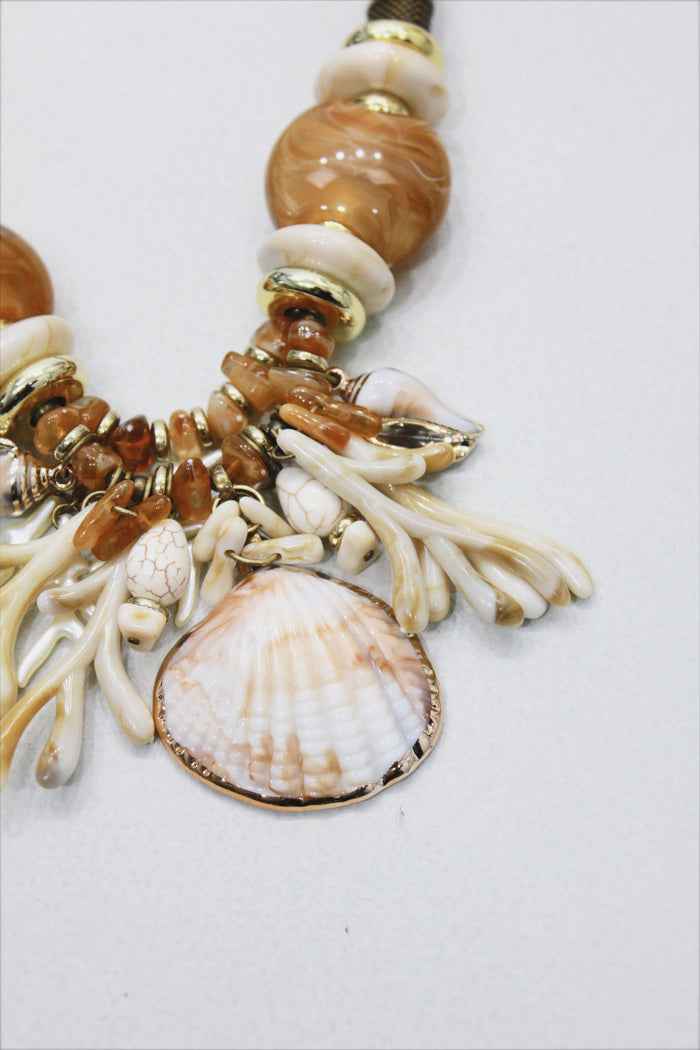 Colar Artesanal Com Mix De Pingentes Yacamim #513