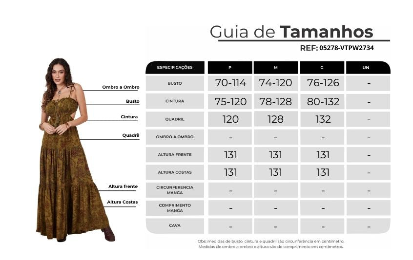 Vestido Longo De Alças Verde Musgo Estampa cashmere Yacamim C15