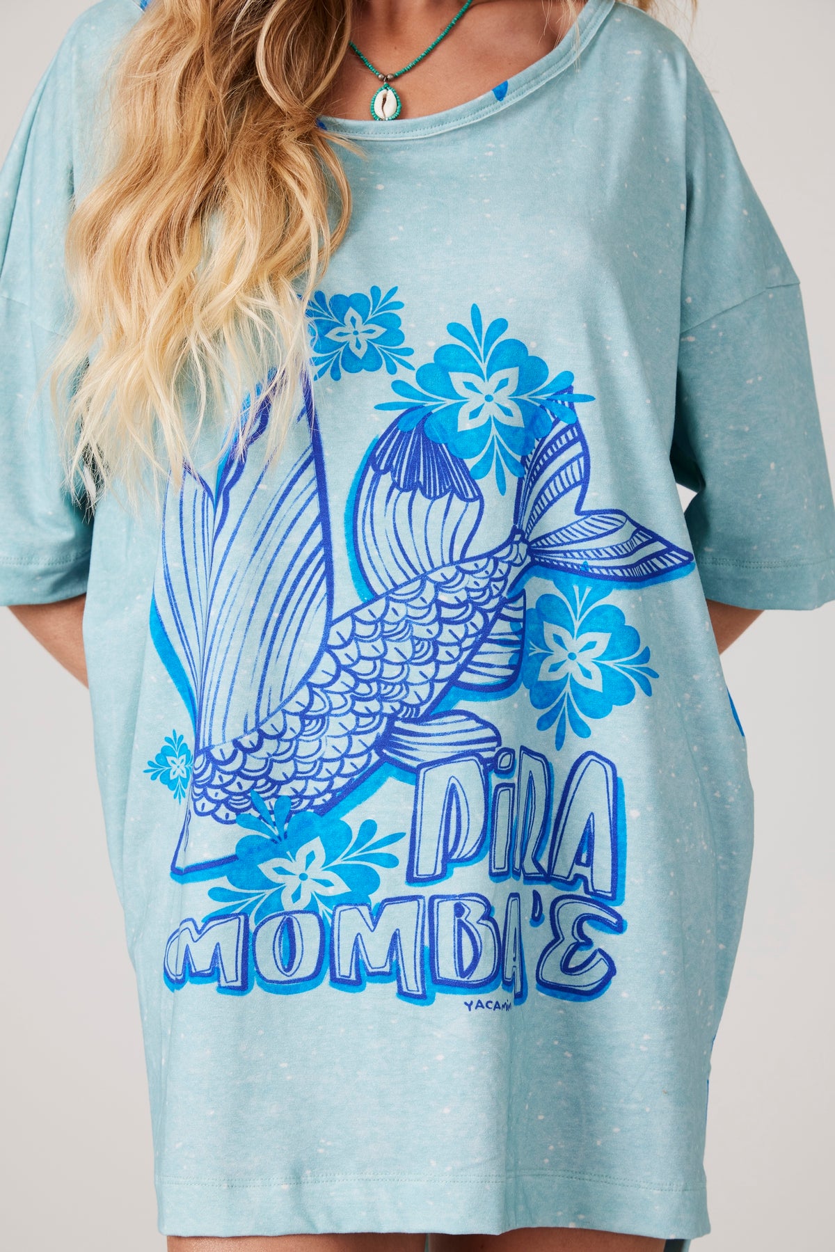 Camiseta Básica Azul Coleção Pira Omomba''e Yacamim K5