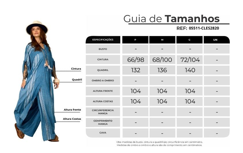 Calça Pantalona Sem Bolsos Azul Estampado Yacamim A39