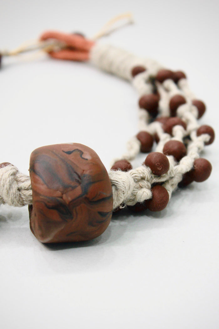 Colar Artesanal De Cordas Coloridas Yacamim #379