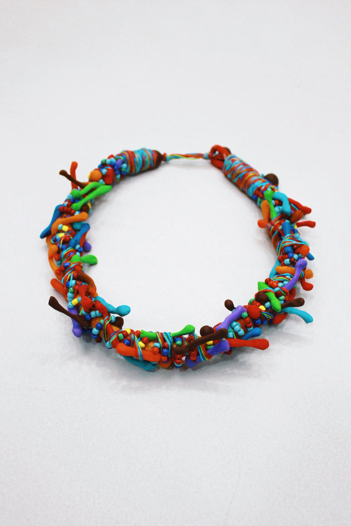 Colar Artesanal De Cordas Coloridas Yacamim #424