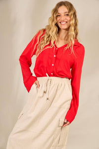 Saia Midi De Linho Com Fendas E Bolsos Bege Yacamim G5